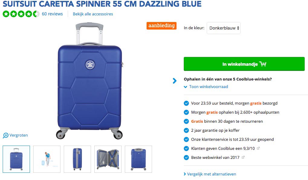 Toegestane handbagage koffers en trolleys bij KLM2